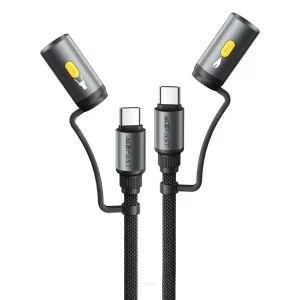 کابل USB-C به USB-C چندکاره ایس فست 60W مدل ACEFAST J4 طول 1.2 متر