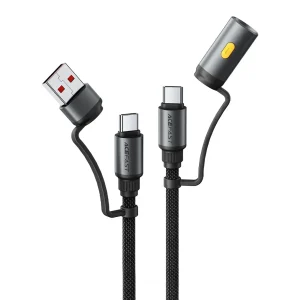کابل USB-C به USB-C چندکاره ایس فست 60W مدل ACEFAST J5 طول 1.2 متر